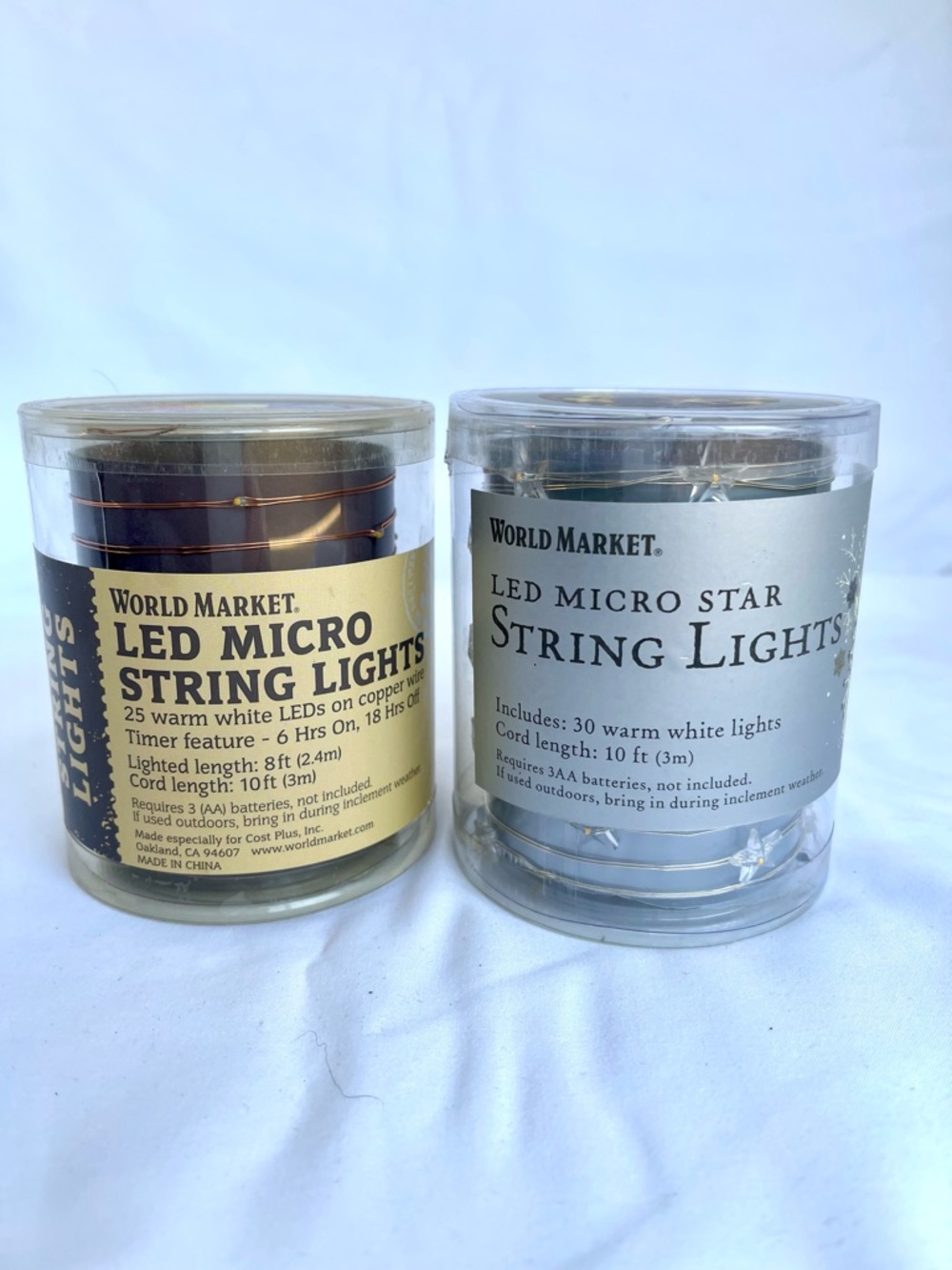 Set Of 2 World Market - LED Micro String & Micro String Star Lights